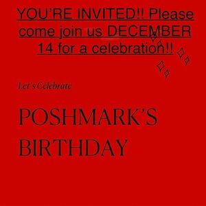 𝐃𝐄𝐂𝐄𝐌𝐁𝐄𝐑 𝟏𝟒!! POSHMARK TURNS 13!! Posh + Connect 12/14/2024 12pm